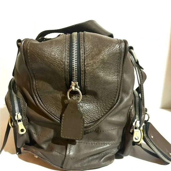 Chloe dark gray leather shoulder handbag - Picture 7 of 13